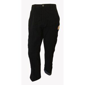NWT Wrangler Five Star Relaxed Fit Cargo Pants Fleece Lined Black 34 x 32